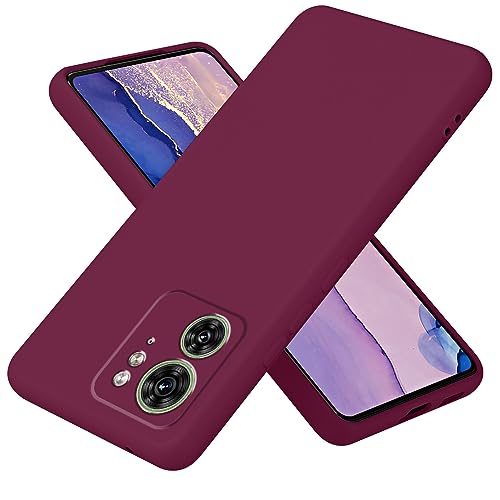 MOJIA Silicone Hülle für Motorola Moto Edge 40, Ultradünne Liquid Silicone Handyhülle, Weicher Anti-Fall Bumper, Anti-Fingerprint, Kamera All-Inclusive Schutzhülle. Kastanienbraun von MOJIA