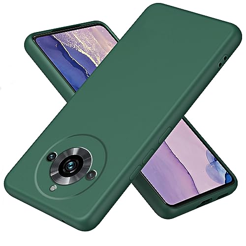 MOJIA Silicone Hülle für Realme 11 Pro / 11 Pro+ Plus, Ultradünne Liquid Silicone Handyhülle, Weicher Anti-Fall Bumper, Anti-Fingerprint, Kamera All-Inclusive Schutzhülle. Grün von MOJIA