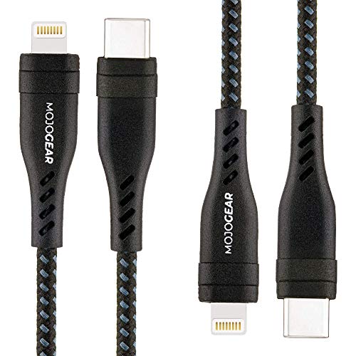 2x MOJOGEAR Apple Lightning zu USB-C Kabel extra stark [DUOPACK] von MOJOGEAR