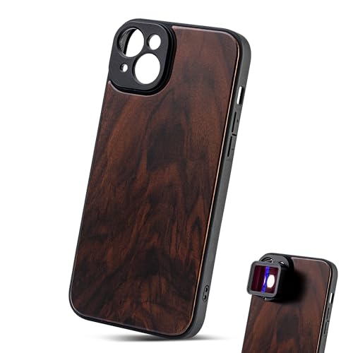 MOJOGEAR 17-mm-Objektivgehäuse für iPhone 14 – Gewinde für Makroobjektiv, Teleobjektiv, anamorphotische Linse oder DOF-Adapter – Stabiles Gehäuse – Echtholz von MOJOGEAR