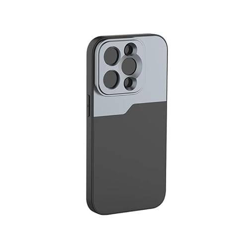 MOJOGEAR 17-mm-Objektivhülle für iPhone 13 Pro Max – Schwarz/Grau von MOJOGEAR