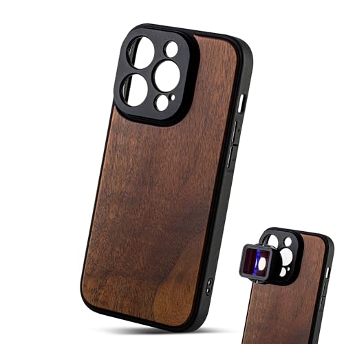 MOJOGEAR 17 mm Objektivtasche für iPhone 13 Pro – Holz von MOJOGEAR