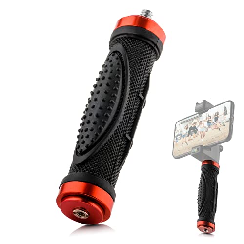 MOJOGEAR Griff für Smartphone/Kamera/Action-Cam – Gummi – Schwarz/Rot von MOJOGEAR