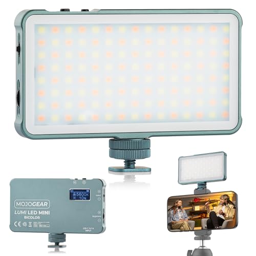 MOJOGEAR Lumi Bicolor LED-Lampe 6,5 W Mini – Für Smartphone und Kamera – 1.500 mAh Akku – Kameralampe/Studiolampe/Videolampe – Grau MOJOGEAR Lumi Bicolor LED-Lampe 6,5 W Mini – Für Smartphone und Kamera – 1.500 mAh Akku – Kameralampe/Studiolampe/Videolampe – Grau von MOJOGEAR