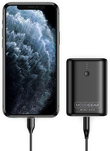MOJOGEAR Mini EVO 10.000 mAh Powerbank – Die Kleinste der Welt – Mit Schnellladefunktion – Laden Sie 2 Geräte gleichzeitig – USB/USB-C – Kompatibel mit Samsung & iPhone – Ideale Reise-Powerbank von MOJOGEAR