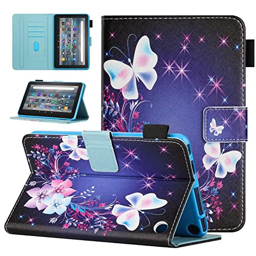 MOKASE Hülle Kompatibel mit Amazon Neu Kindle Fire 7 Tablet 12. Generation 2022 Version Neuestes Modell 7", Kunstleder Ständer Fall, Automayic Schlaf/Aufwach mit Stifthalter für Fire 7, Butterflies MOKASE Hülle Kompatibel mit Amazon Neu Kindle Fire 7 Tablet 12. Generation 2022 Version Neuestes Modell 7", Kunstleder Ständer Fall, Automayic Schlaf/Aufwach mit Stifthalter für Fire 7, Butterflies von MOKASE