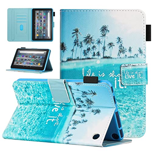 MOKASE Hülle Kompatibel mit Amazon Neu Kindle Fire 7 Tablet 12. Generation 2022 Version Neuestes Modell 7", Kunstleder Ständer Fall, Automayic Schlaf/Aufwach mit Stifthalter für Fire 7, Beach MOKASE Hülle Kompatibel mit Amazon Neu Kindle Fire 7 Tablet 12. Generation 2022 Version Neuestes Modell 7", Kunstleder Ständer Fall, Automayic Schlaf/Aufwach mit Stifthalter für Fire 7, Beach von MOKASE