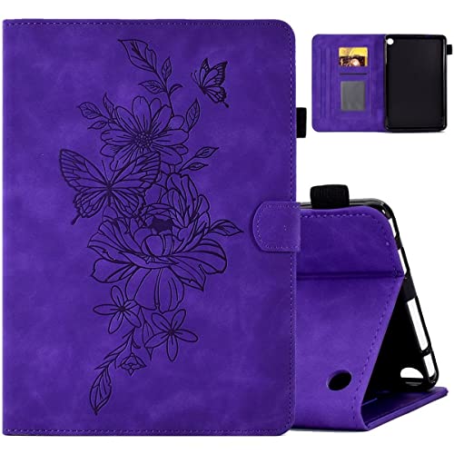 MOKASE Hülle für Amazon Alle-Neue Kindle Fire 7 Tablet 12. Generation 2022 Neuestes Modell 7", Wildlederbezug mit Ständer, Automayic Schlaf/Aufwach mit Stifthalter für Fire 7 12. Generation, Purple von MOKASE
