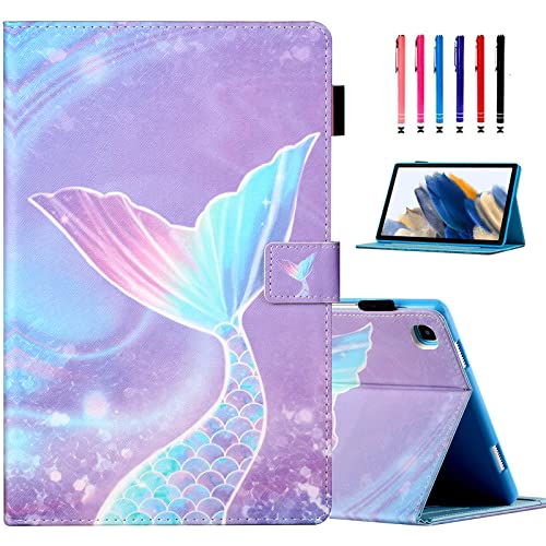 MOKASE Kompatibel mit Samsung Galaxy Tab A7 10,4 Zoll 2020 Hülle - Leder Intelligent Schlafen/Wachen Schutzhülle mit Kartensteckplatz Kompatibel Galaxy Tab A7 10,4" 2020 SM-T500/T505/T507, Mermaid von MOKASE