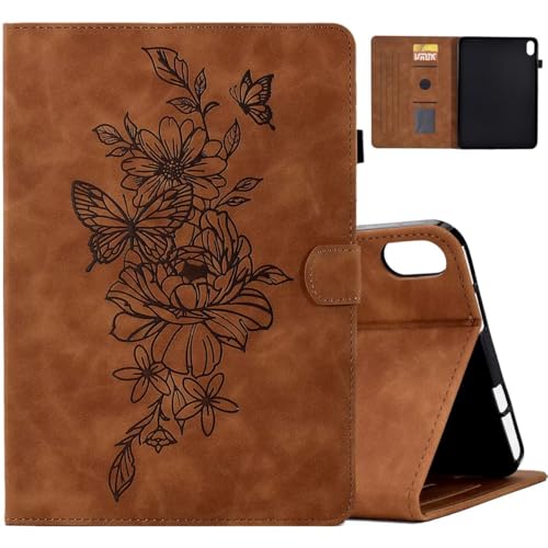 MOKASE Hülle für New iPad 11. Generation (2025 A16 11 Zoll) / iPad 10. Generation (2022 10,9 Zoll), Wildleder Ständer Schale, Intelligente Auto Schlaf/Aufwach mit Stifthalter & Kartenschlitze, Brown von MOKASE