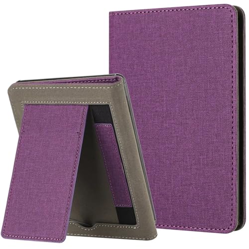 MOKASE für 6.8" Kindle Paperwhite 11. Generation 2021 (Modell: M2L3EK/M2L4EK), PU-Ständer Hardcover, Schlau Schlaf/Aufwach mit Handschlaufe & Kartenfach für Kindle Paperwhite 2021, Purple von MOKASE