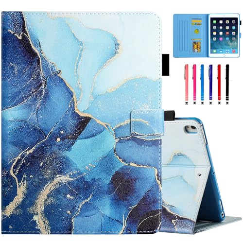 MOKASE Hülle für New iPad 11. Generation (2025 A16 11 Zoll) / iPad 10. Generation (2022 10,9 Zoll), Schlanke Folio Ständer Schutzhülle mit Automayic Schlaf/Aufwach & Bleistifthalter, Blue Marble von MOKASE