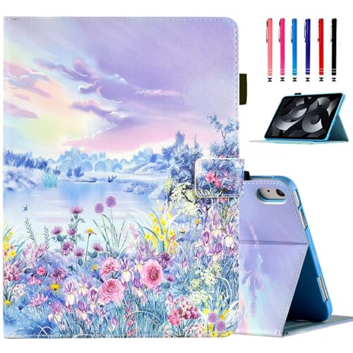 MOKASE Hülle für New iPad 11. Generation (2025 A16 11 Zoll) / iPad 10. Generation (2022 10,9 Zoll), Schlanke Folio Ständer Schutzhülle mit Automayic Schlaf/Aufwach & Bleistifthalter, Purple Scenery von MOKASE