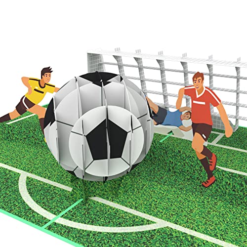 MOKIO® Pop-Up Karte – Fußball – 3D Geschenkkarte zum Geburtstag, als Gutschein oder Geburtstagskarte für Fußballfans von MOKIO