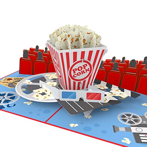 MOKIO® Pop-Up Karte – Kino Gutschein – 3D Gutscheinkarte für einen Kinobesuch oder einen Filmabend, zum Geburtstag oder als Verpackung für Kinokarten von MOKIO