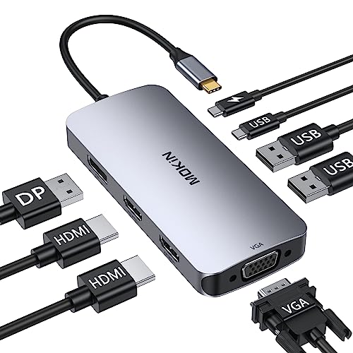 Docking Station Dual HDMI,Hub USB C Dual HDMI USB C Docking Station Adapter Multiport für Dell HP Lenovo Huawei (8 in 1) von MOKiN