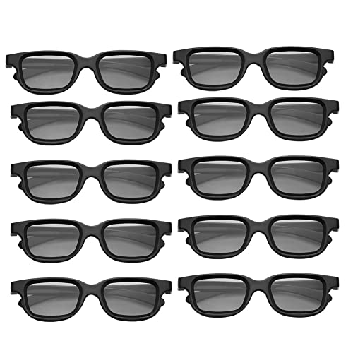 MOLERRI 10 StüCk Polarisierte Passive 3D-Brille für 3D-Fernseher Echte 3D-Kinos für 3D-Gaming und TV-Rahmen von MOLERRI