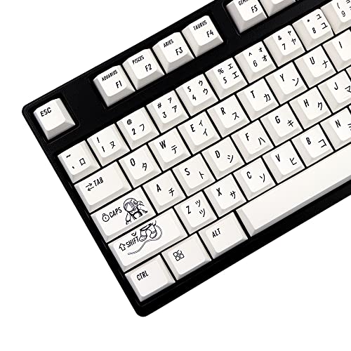 MOLGRIA Keycaps Outer Space 134 Set für mechanische Tastatur, Custom PBT Cherry Profile Tastenkappen mit japanischer Schrift für Gateron Kailh Cherry MX Switch 108/104/87/84/74/68/64/61 Tastatur von MOLGRIA