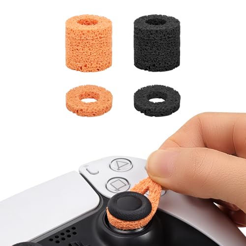 MOLOPPO 8 x zweifarbiges Gaming-Zubehör, kompatibel mit PS5, PS4, PS-Portal, Xbox One, Zielunterstützung, Bewegungssteuerung, verbessert die Präzision und Empfindlichkeit der Kontrolle (Schwarz/Orange von MOLOPPO