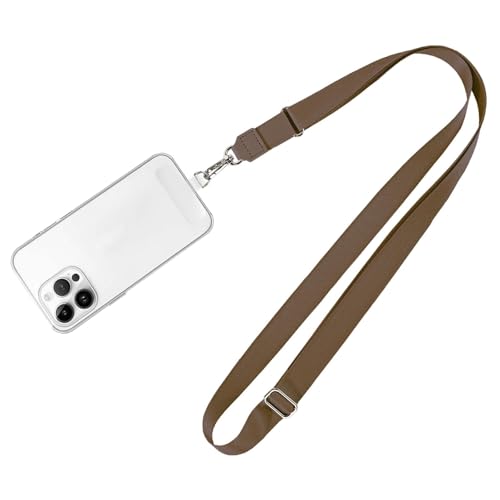 MOLOPPO Handy-Umhängeband – 1 Packung mit verstellbaren Umhängebändern, 1 Handy-Clips; Anti-Diebstahl-Umhängeband, Braun MOLOPPO Handy-Umhängeband – 1 Packung mit verstellbaren Umhängebändern, 1 Handy-Clips; Anti-Diebstahl-Umhängeband, Braun von MOLOPPO