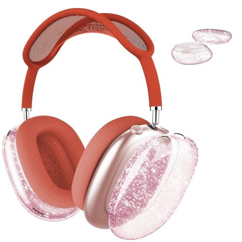 MOLOPPO Schutzhülle für AirPods Max-Kopfhörer, transparent, weiches TPU, kratzfest, transparent, Zubehör, Ultra-Schutzhülle für MOLOPPO AirPods Max (2024/2020), transparenter rosa Glitzer MOLOPPO Schutzhülle für AirPods Max-Kopfhörer, transparent, weiches TPU, kratzfest, transparent, Zubehör, Ultra-Schutzhülle für MOLOPPO AirPods Max (2024/2020), transparenter rosa Glitzer von MOLOPPO