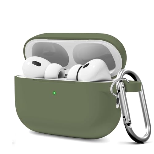 MOLOPPO Schutzhülle für AirPods Pro 2, kompatibel mit AirPods Pro 2. / 1. Generation, Zubehör mit Schlüsselanhänger, Armeegrün MOLOPPO Schutzhülle für AirPods Pro 2, kompatibel mit AirPods Pro 2. / 1. Generation, Zubehör mit Schlüsselanhänger, Armeegrün von MOLOPPO