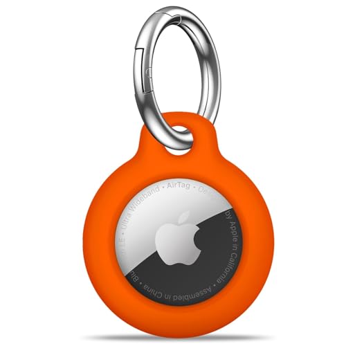 MOLOSLEEVE Airtag-Halterung mit Schlüsselanhänger, kratzfester Airtags-Schlüsselanhänger für Apple Air-Tags, Airtag-Zubehör für GPS-Artikelfinder, Orange MOLOSLEEVE Airtag-Halterung mit Schlüsselanhänger, kratzfester Airtags-Schlüsselanhänger für Apple Air-Tags, Airtag-Zubehör für GPS-Artikelfinder, Orange von MOLOSLEEVE