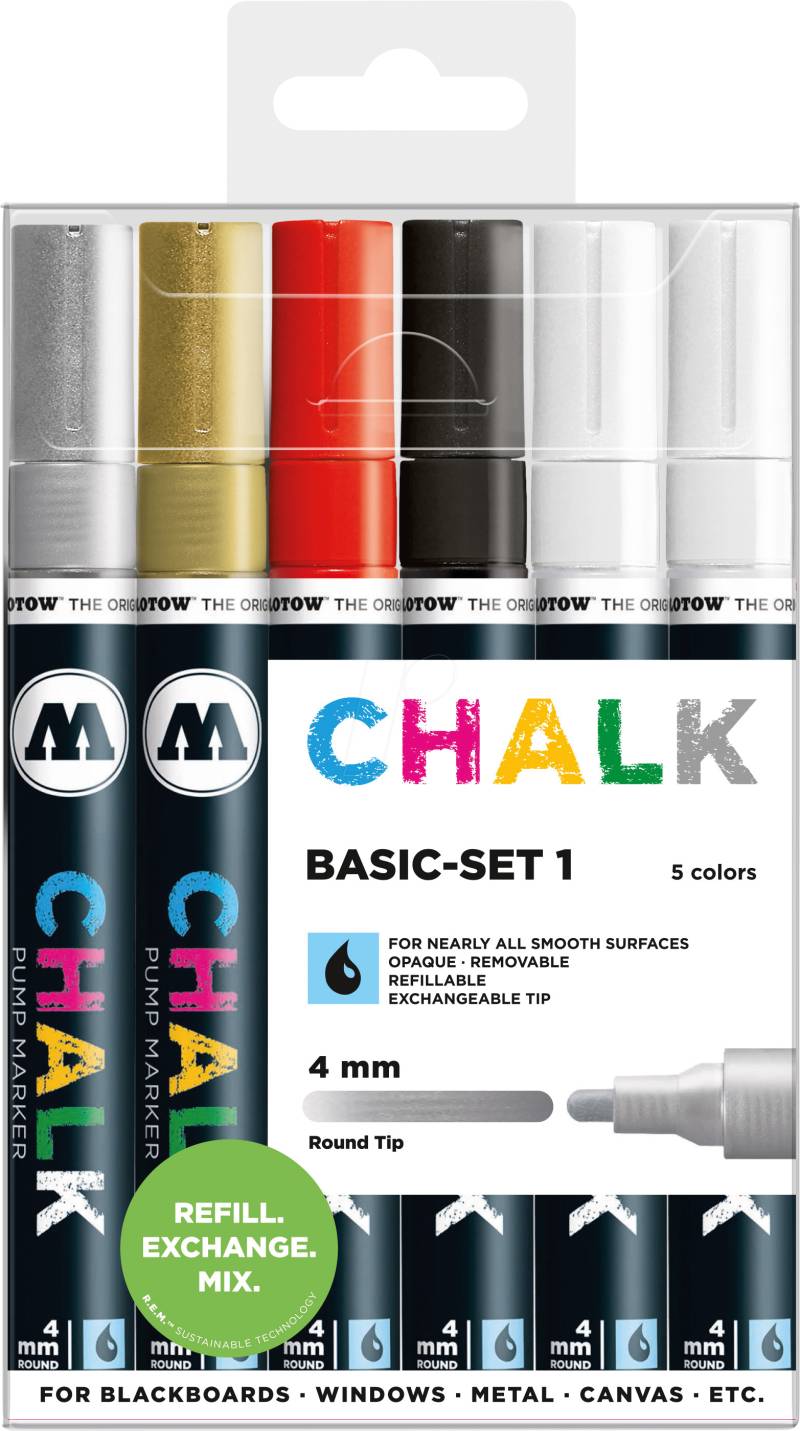 MO200472 - Kreidemarker, 4 mm, 6er Pack von MOLOTOW