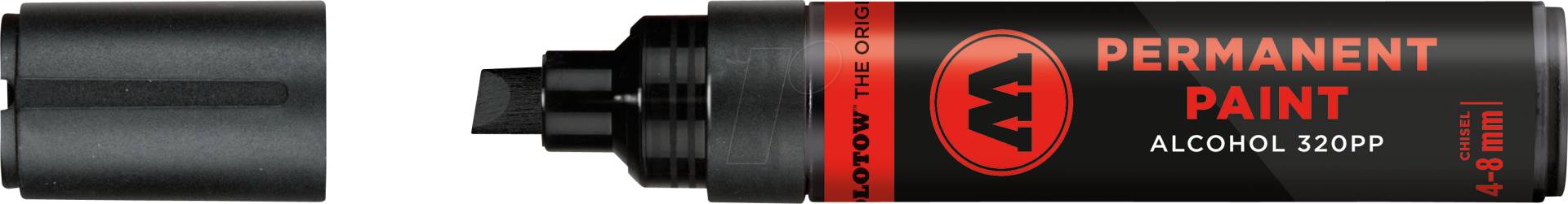 MO230180 - Permanent Marker 320PP, 4-8 mm, schwarz von MOLOTOW