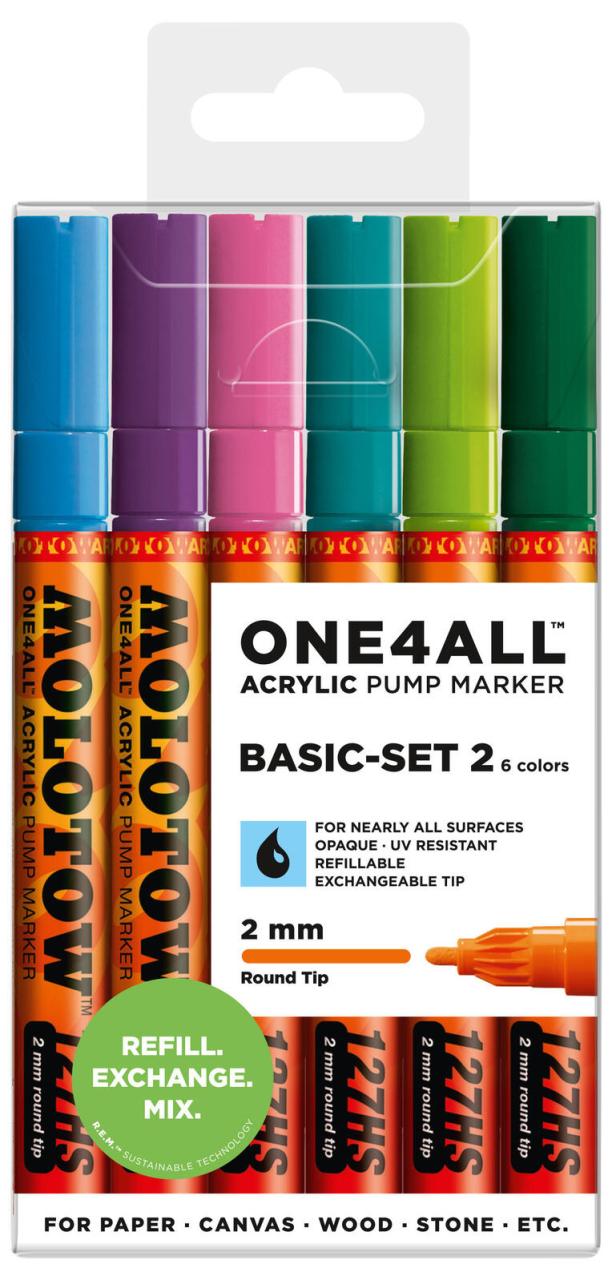 MOLOTOW Acrylstifte 127HS Basic 2.0 mm Mehrfarbig von MOLOTOW