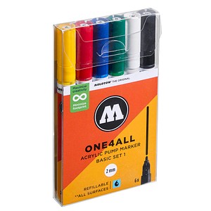 MOLOTOW One4All Acrylstifte farbsortiert 2,0 mm, 6 St. MOLOTOW One4All Acrylstifte farbsortiert 2,0 mm, 6 St. von MOLOTOW