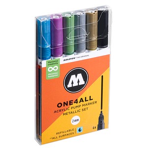 MOLOTOW One4All Acrylstifte farbsortiert 2,0 mm, 6 St. MOLOTOW One4All Acrylstifte farbsortiert 2,0 mm, 6 St. von MOLOTOW