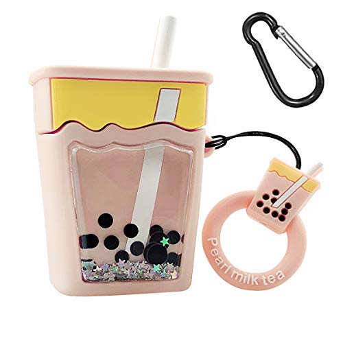 MOLOVA Schutzhülle für Babys, Silikon, 3D-Design, niedlich, lustig, Cartoon-Figur, Kawaii-Pflanzen-Tier, Airpods, stoßfest, Hülle mit Ring und Seil, Schlüsselanhänger Treibsand Tee MOLOVA Schutzhülle für Babys, Silikon, 3D-Design, niedlich, lustig, Cartoon-Figur, Kawaii-Pflanzen-Tier, Airpods, stoßfest, Hülle mit Ring und Seil, Schlüsselanhänger Treibsand Tee von MOLOVA