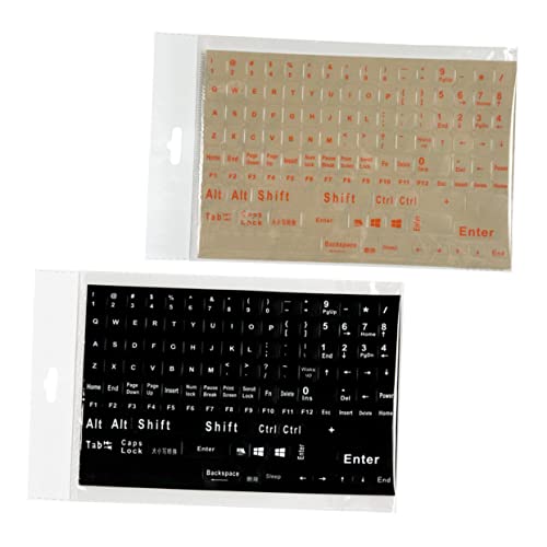 MOLUCKFU 2 Bögen Computer Tastatur Aufkleber Tastatur Aufkleber Englische Laptop Aufkleber PVC Selbstklebende Tastatur Aufkleber Notebook von MOLUCKFU