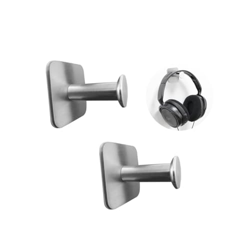 MOLUCKFU Ausziehbarer Kopfhörerständerhalter Edelstahl 2 Stück Dual Headset Aufhänger Selbstklebend Unter Dem Schreibtisch Mit Klebehaken Für Alle Kopfhörer von MOLUCKFU