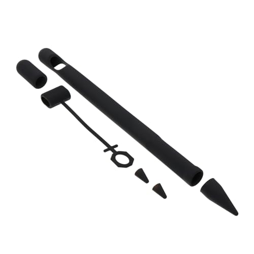 MOLUCKFU -Nib-Abdeckung elektronisches Gehäuse Eingabestift elektronische Bleistifthaut Stylus federtasche Haut Stylus-Stiftabdeckung aus Silikon Stylus-Stiftschutz Kieselgel Black von MOLUCKFU