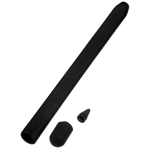 MOLUCKFU Stylus-Hülle Schutzhülle für Ipencil-Hülle Federmäppchen Stifthalter-Clip Stiftabdeckung Set Stiftschutz mit glatter Oberfläche Stylus-Stifthülle Stylus Stiftetui Kieselgel Black von MOLUCKFU