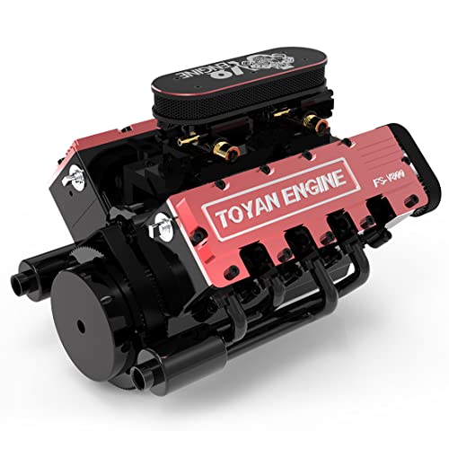 FS-V800 Motormodell, 1/10 V8-Motor Viertakt-Nitro-Verbrennungsmotormodell RC-Motormodus-Bausätze für RC-Car-Boot (28cc KIT-Version) von MOLVUS