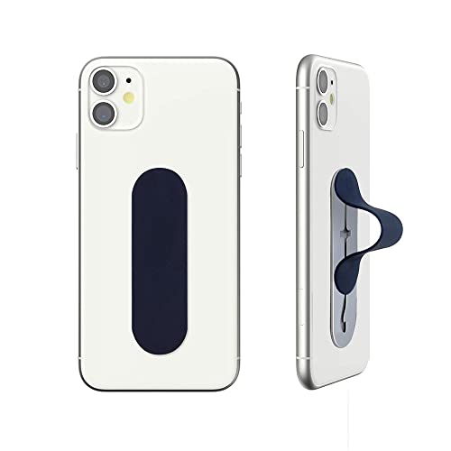 Momostick Flatstick - Smartphone Fingerhalter - Selfie Handyhalter - Handy Fingerhalterung Handy Halter Ständer Griff - Handy Halterung Handy Ring - Finger Handy Griff (Matt - Marineblau) von MOMO STICK