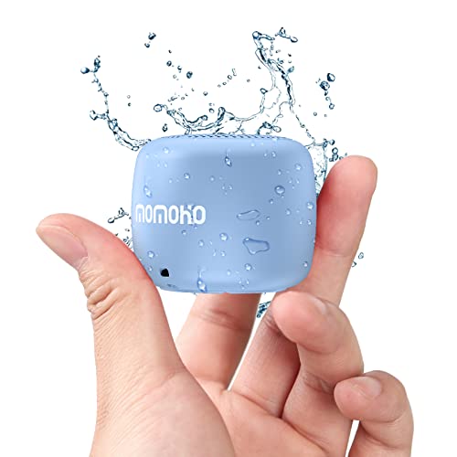 MOMOHO Wasserdichter Bluetooth Lautsprecher Kabelloser Mini Tragbarer Kurz Design IPX7 Kleinster Wasserdichter Lautsprecher TF Karte Spielunterstützung für Outdoor, Dusche, Party, Wandern (Blau) von MOMOHO