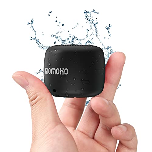 MOMOHO Wasserdichter Bluetooth-Lautsprecher Wireless Speaker Mini Tragbarer Lautsprecher IPX7 Kleinster wasserdichter Lautsprecher TF-Kartenspiel-Unterstützung für Outdoor, Dusche, Wandern (Schwarz) von MOMOHO
