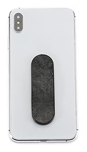 MOMOSTiCK - Das Original! Smartphone Fingerhalter - Handy Fingerhalterung Handy Halter Ständer Griff - Handy Halterung Handy Ring (Denim Series - Schwarz) von MOMO STICK