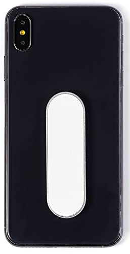 MOMOSTICK - Das Original! Smartphone Fingerhalter - Handy Fingerhalterung Handy Halter Ständer Griff - Handy Halterung Handy Ring (PU Leder Series - Weiß) von MOMOSTICK