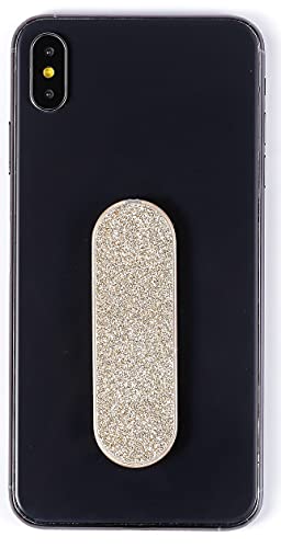 MOMOSTICK - Das Original! Smartphone Fingerhalter - Handy Fingerhalterung Handy Halter Ständer Griff - Handy Halterung Handy Ring (Pearl Serie - Gold PU) von MOMOSTICK