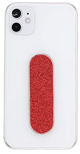 MOMOSTiCK - Das Original! Smartphone Fingerhalter - Handy Fingerhalterung Handy Halter Ständer Griff - Handy Halterung Handy Ring (Pearl Serie - Rot PU) von MOMO STICK