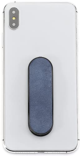 MOMOSTICK - Das Original! Smartphone Fingerhalter - Handy Fingerhalterung Handy Halter Ständer Griff - Handy Halterung Handy Ring (Suede Series - Blue) von MOMOSTICK
