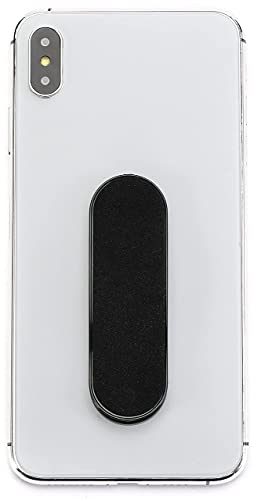 MOMOSTiCK - Das Original! Smartphone Fingerhalter - Handy Fingerhalterung Handy Halter Ständer Griff - Handy Halterung Handy Ring (Suede Series - Schwarz) von MOMO STICK