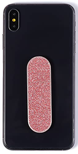 MOMOSTICK - Das Original! Smartphone Fingerhalter - Handy Fingerhalterung Handy Halter Ständer Griff - Handy Halterung Handy Ring für iPhone Samsung Huawei (Pearl Serie - Rosegold PU) von MOMOSTICK