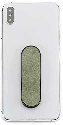 MOMOSTiCK - Das Original! Smartphone Fingerhalter - Handy Fingerhalterung Handy Halter Ständer Griff - Handy Halterung Handy Ring für iPhone Samsung Huawei (Suede Series - Grün) von MOMO STICK