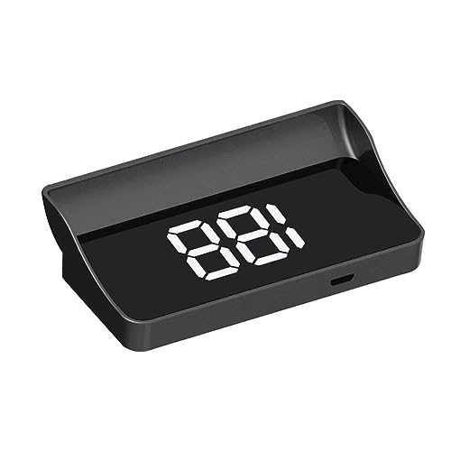 MOMOTOU Universal Auto Head Up Display GPS HUD USB Powered Windschutzscheibe Projektor KM/H MPH Tachometer 2,2cm große Schrift Display für Auto LKW SUV (KM/H, Weiß) von MOMOTOU